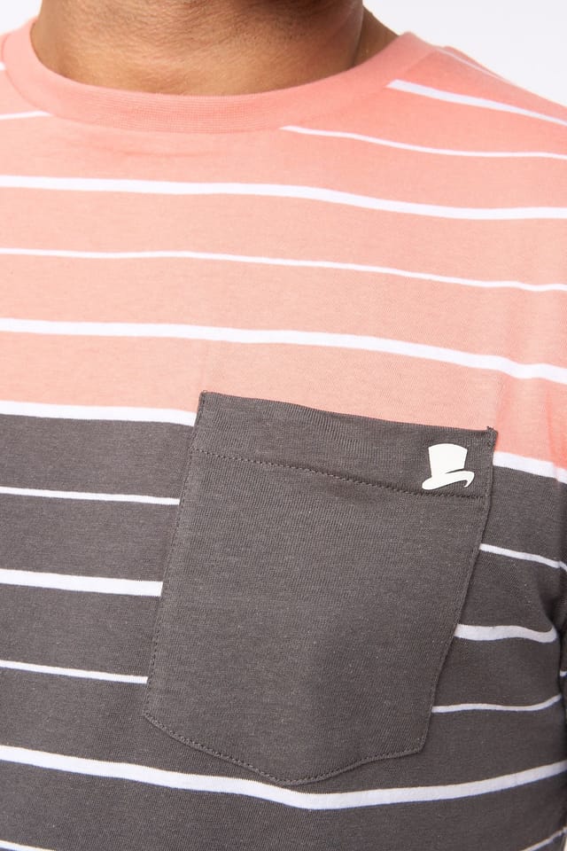 Bewley&Ritch Bewley&Ritch Men's Blaydon 100% Cotton Yarn-Dyed Stripe Pocket T-Shirt - 2