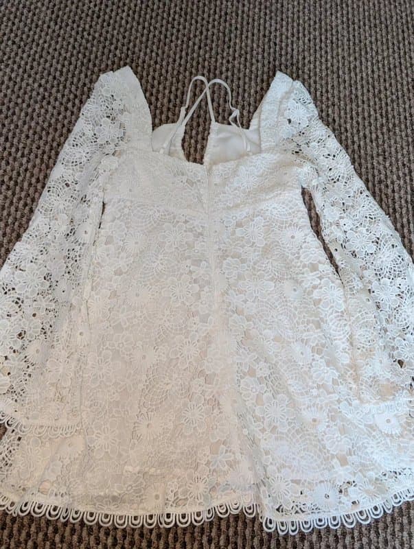 ASOS ASOS luxe design white lace mini dress