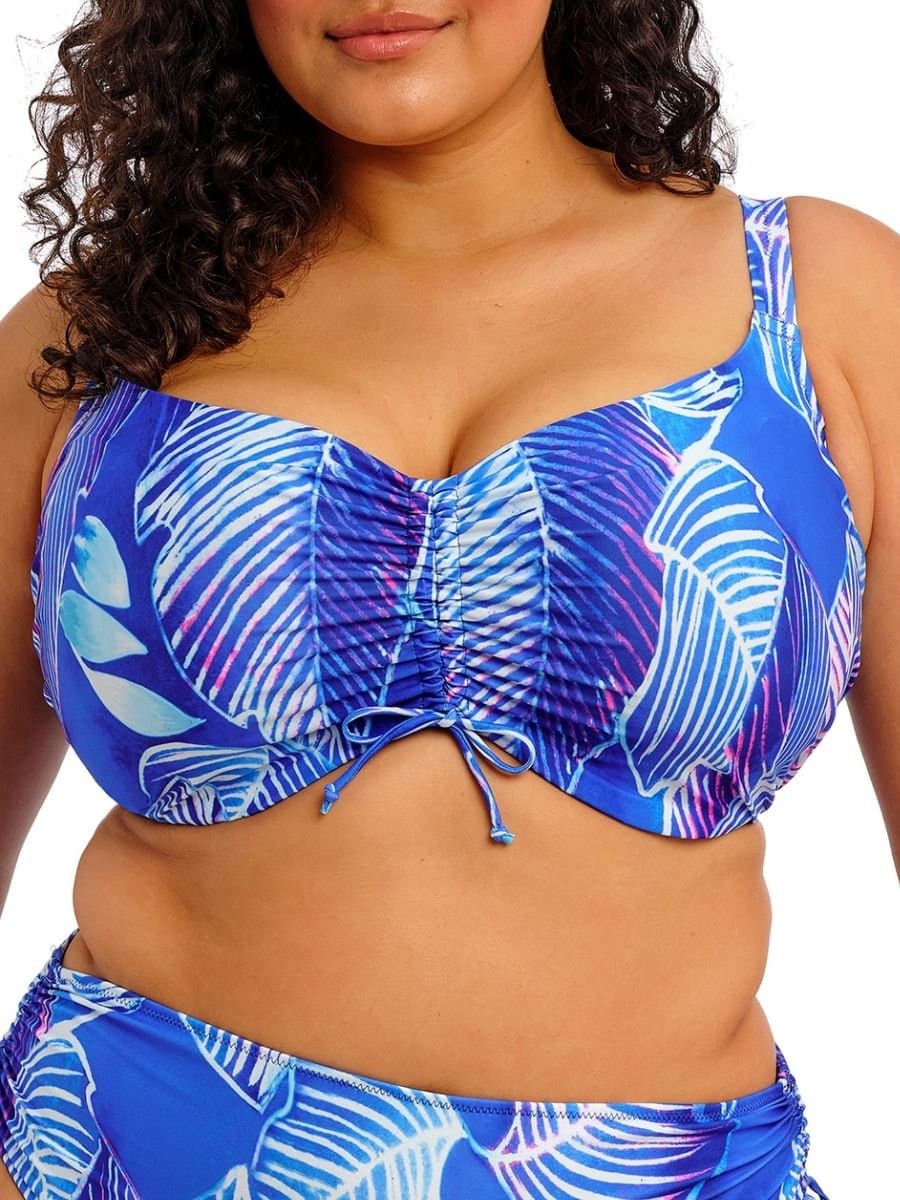 Elomi Elomi Blue Floral Crop Bikini Top