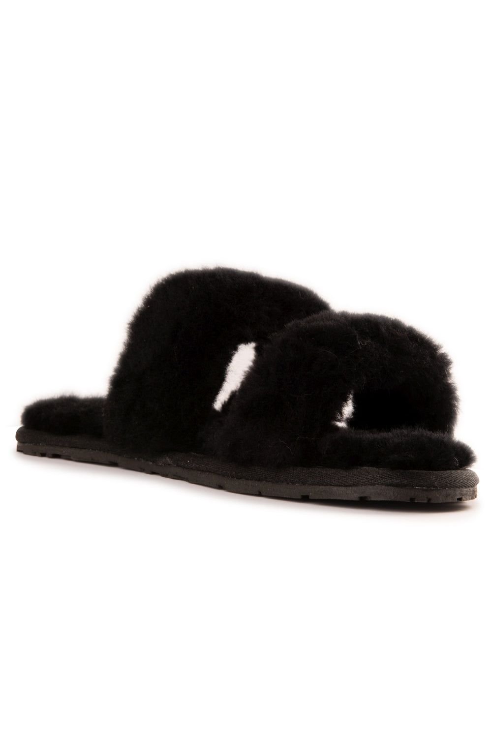 Aus Wooli Australia Aus Wooli Australia Women's Sheepskin Wool Ballart Sandals in Black - 3
