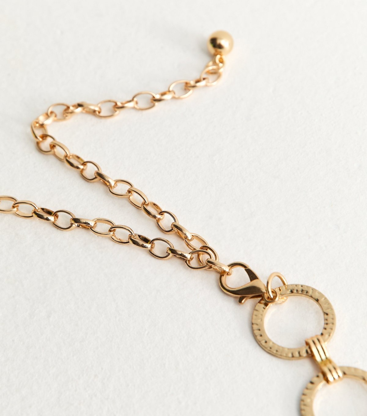 New Look Gold Hammered Circle Chain Belt New Look - 4