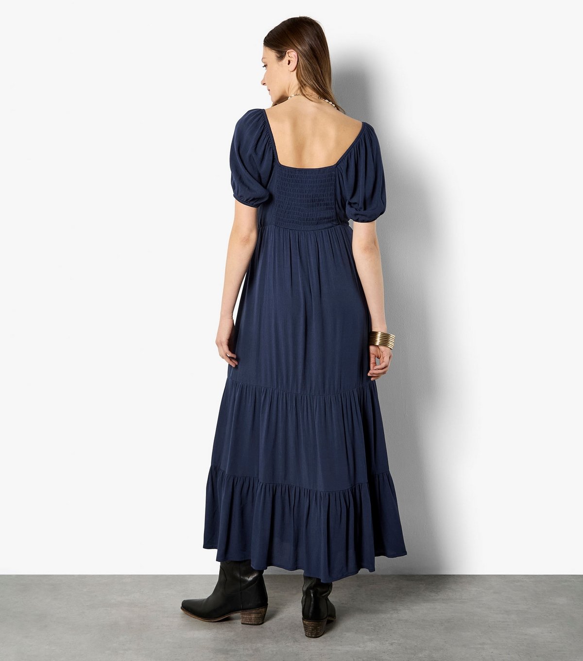 Apricot Women's Navy Milkmaid Maxi Dress Apricot New Look - 3