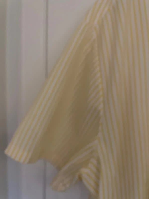 ASOS Yellow and white striped short sleeved shirt