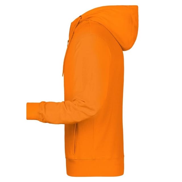 James and Nicholson James and Nicholson Men's Full Zip Hoodie in Orange - 3