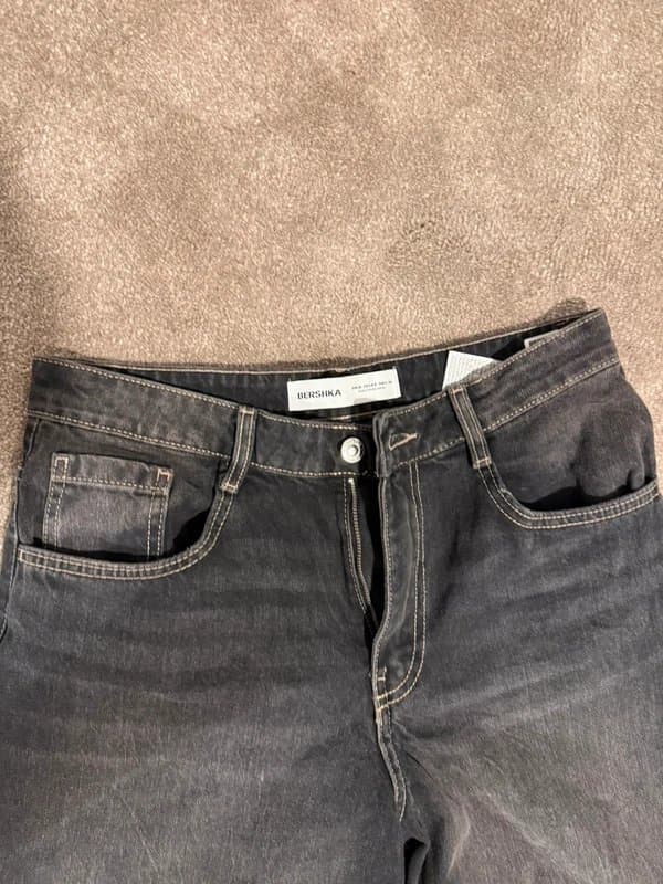 Bershka Bershka denim washed black jorts Size 8