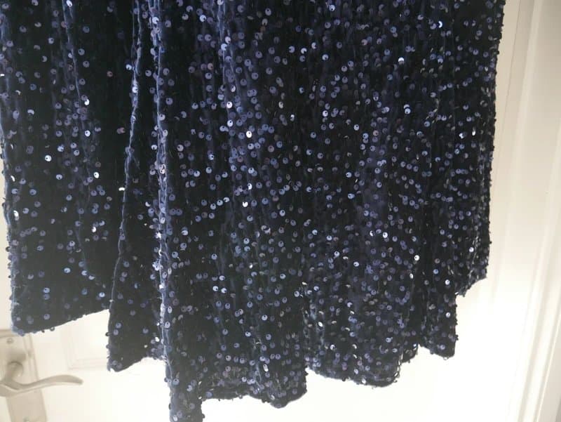 Boohoo Boohoo Navy Sequin Velvet Mini Skater Dress UK 24 Party Cocktail Christmas Glam