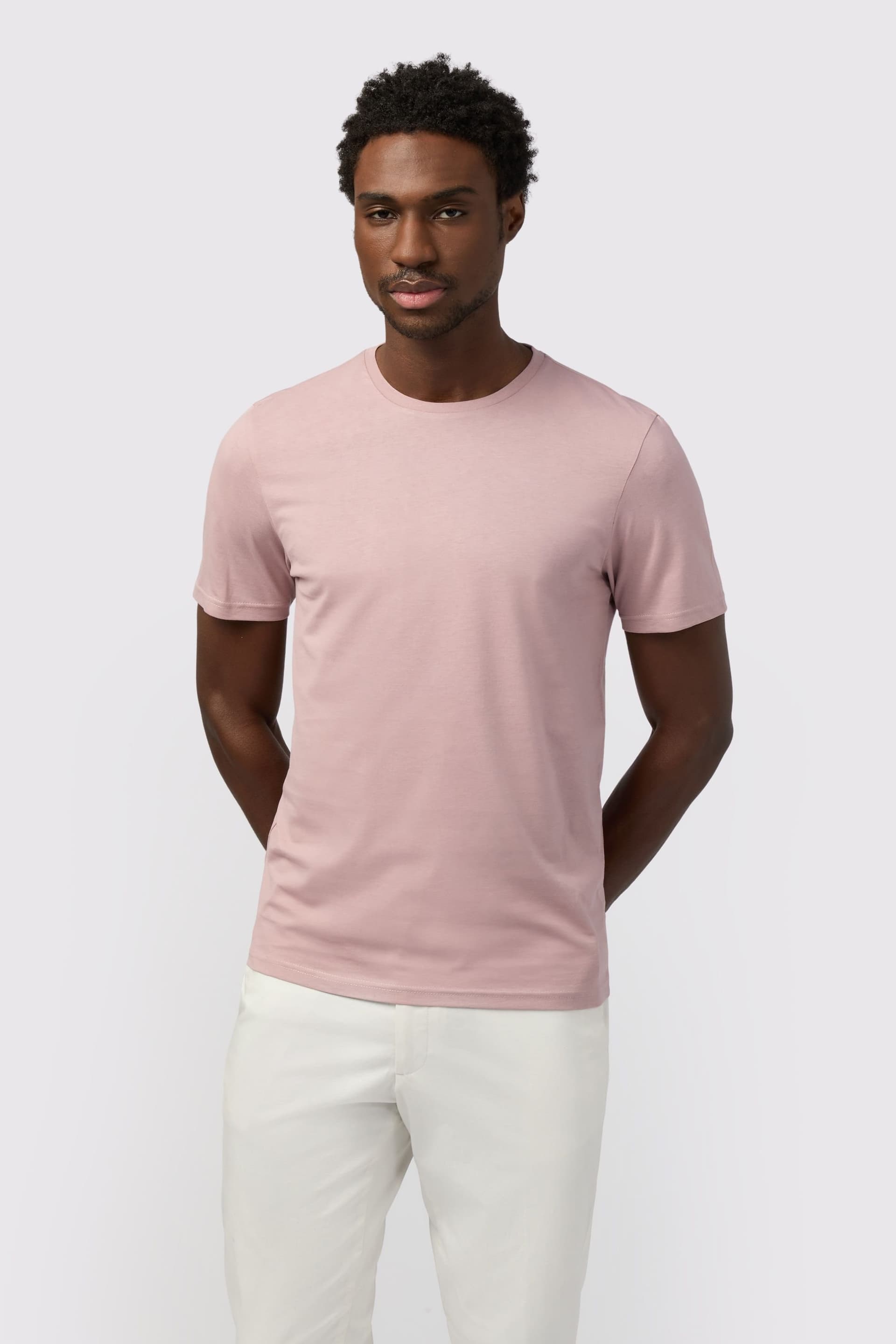 Melka Melka Men's Crew Neck T-Shirt in Mauve