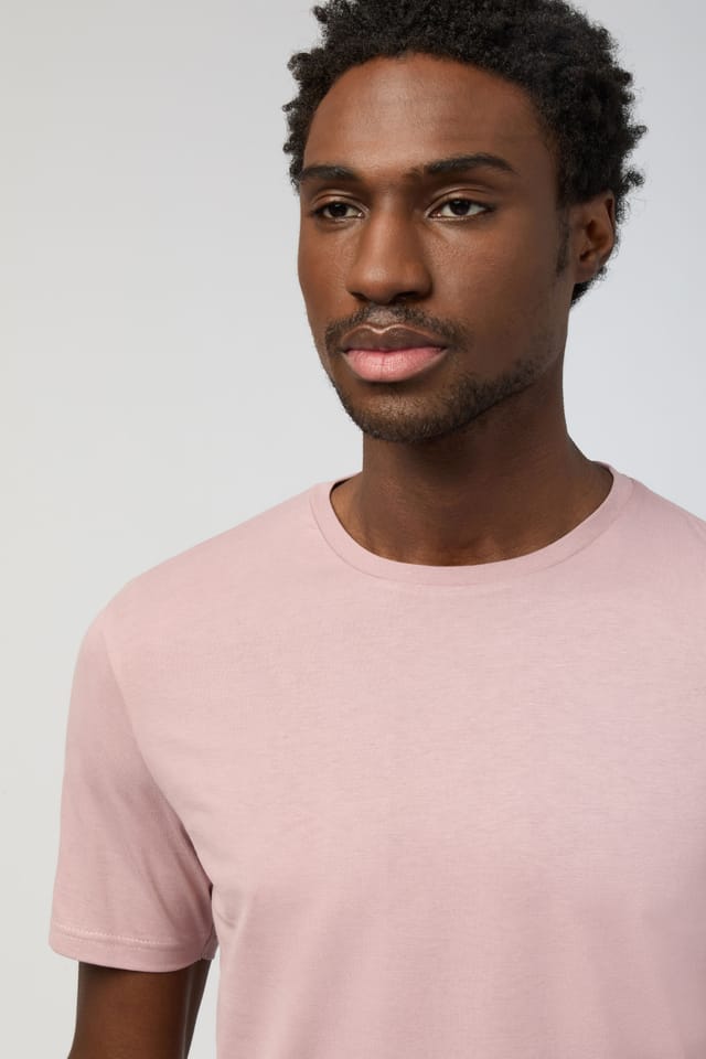 Melka Melka Men's Crew Neck T-Shirt in Mauve - 3