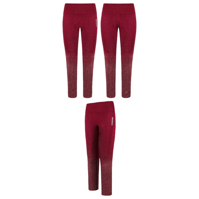 Gymshark Gymshark Women's Adapt Ombre Burgundy Leggings - 3