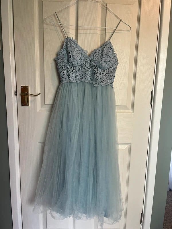 ASOS Asos blue lace and tulle occasional dress - 1