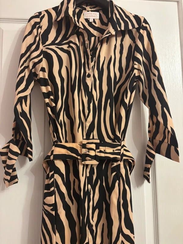 Dancing Leopard Dancing leopard plunge maxi wedding party holiday dress 12-14 same day post
