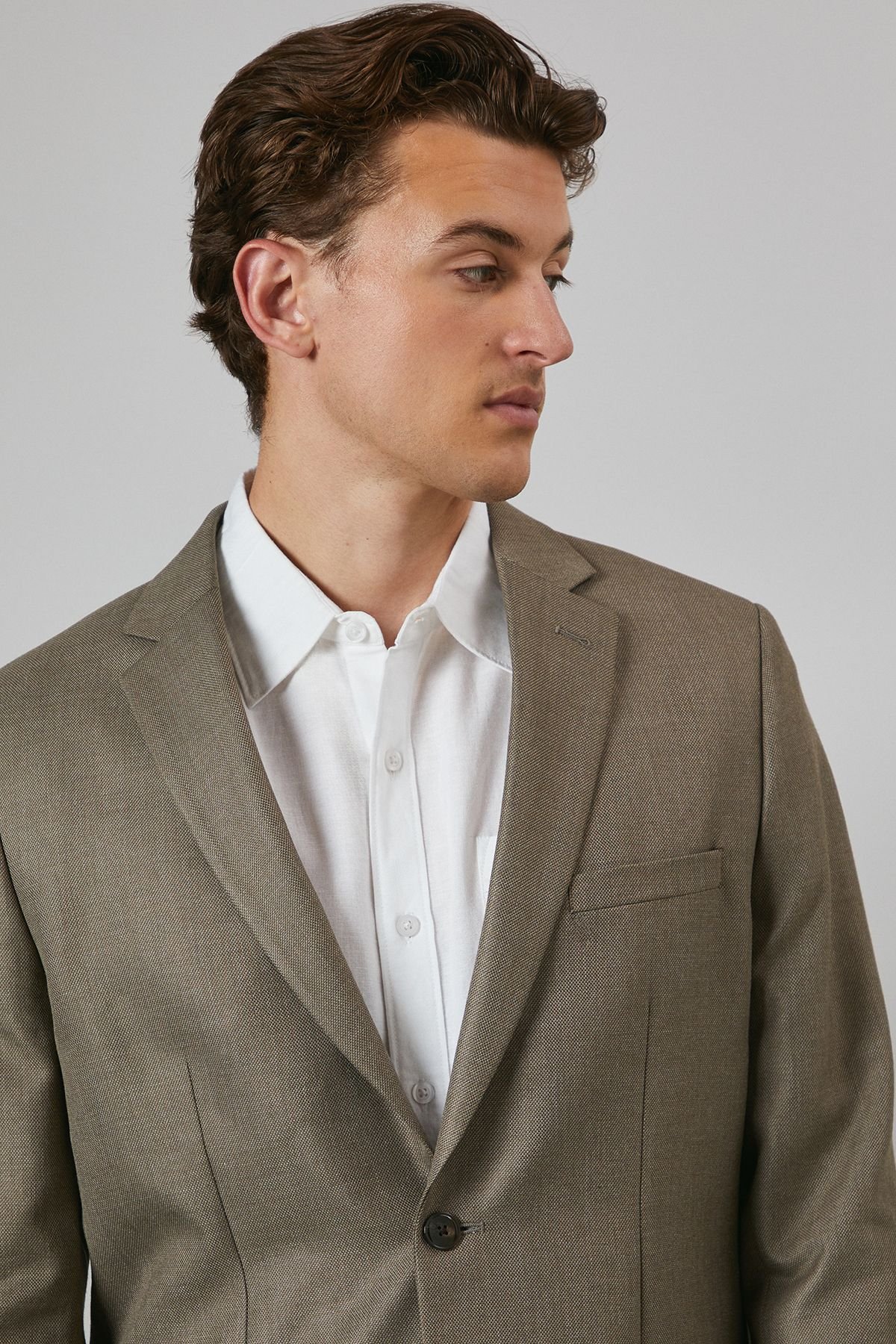 Maine Maine Men's Brown Slim Fit Patch Pocket Blazer - 4