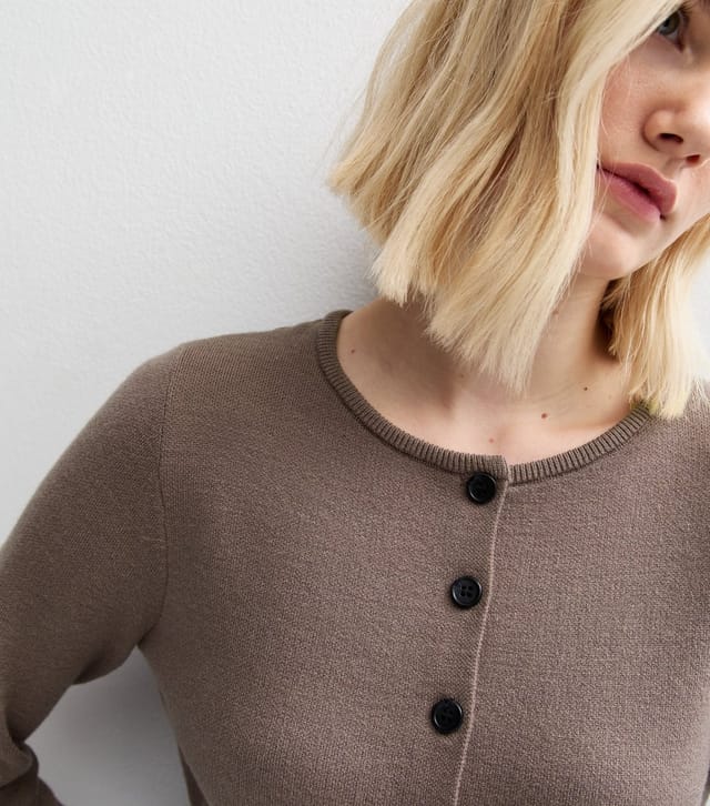 New Look Women's Mid Brown Crew Neck Longline Cardigan New Look - 2