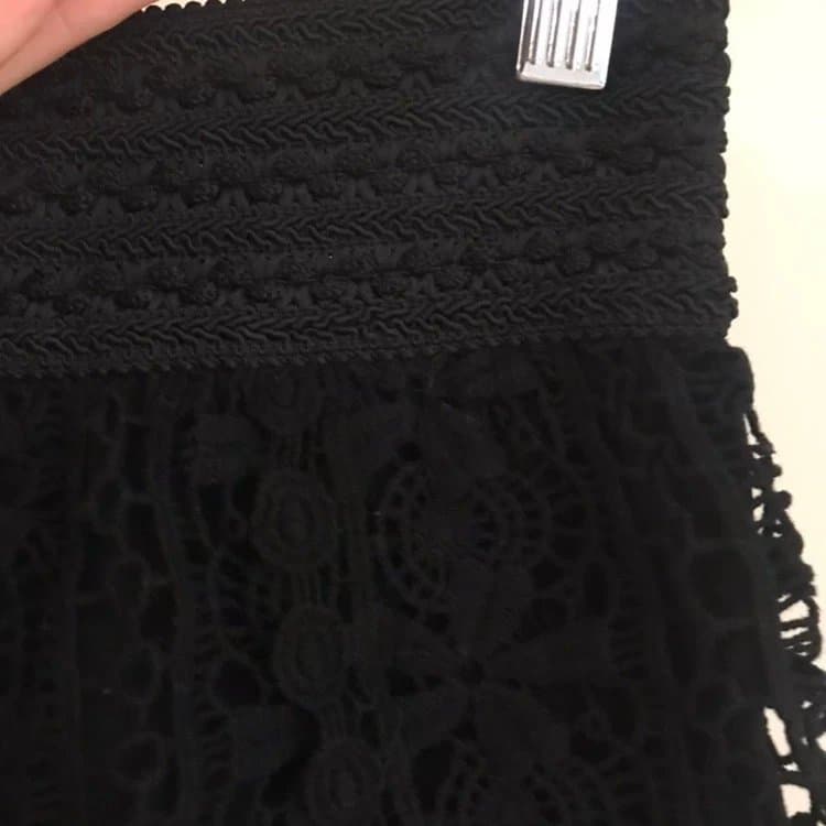 Topshop Black Topshop crochet lace lined shorts