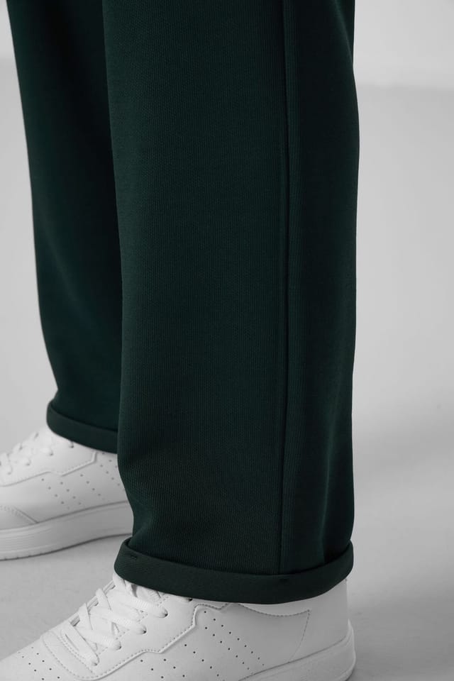 Tommy Life Tommy Life Men's Wide-Leg Pull-On Trousers in Dark Green - 3