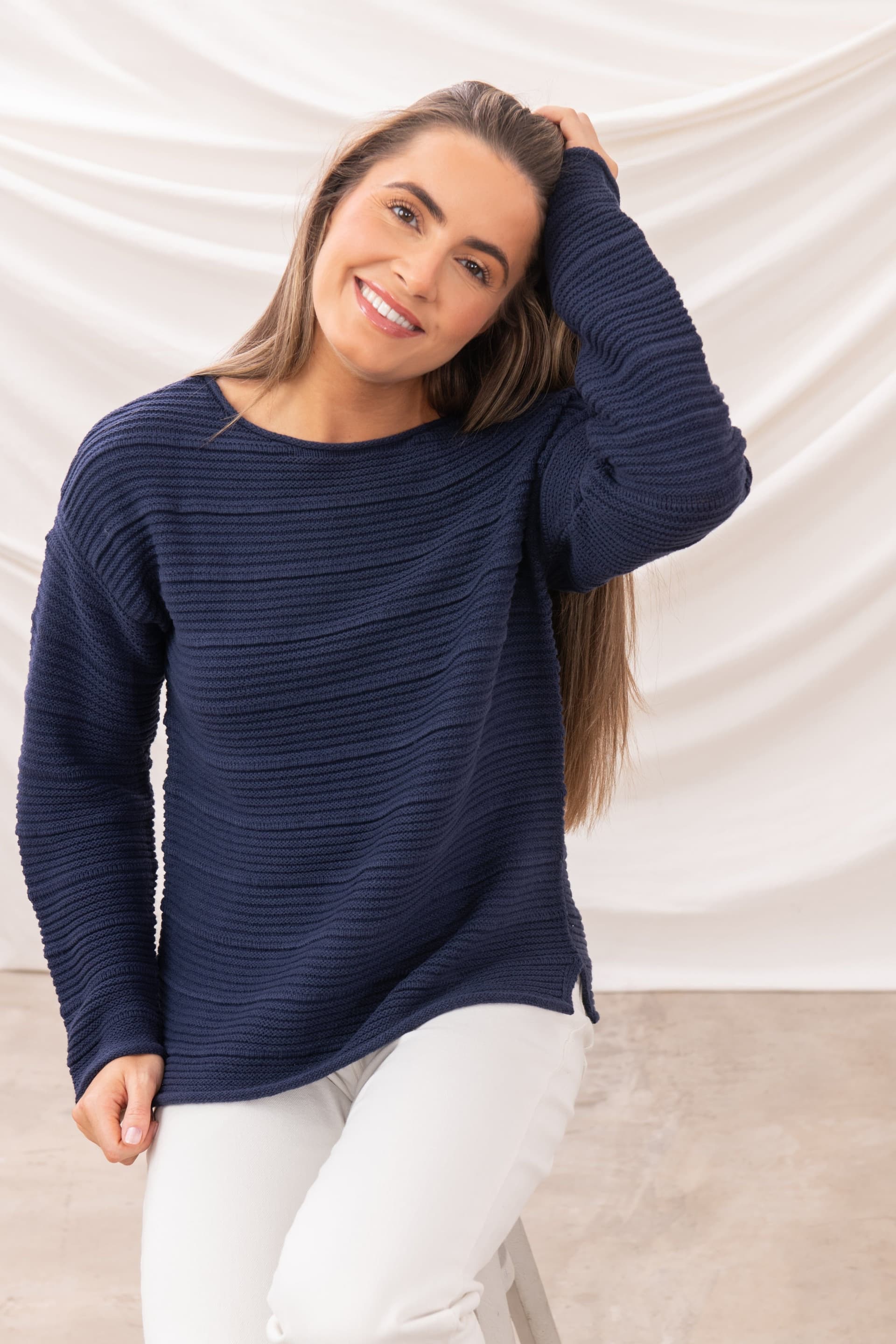 Lighthouse Clothing Lighthouse Clothing Women's Pearl Jumper in Navy
