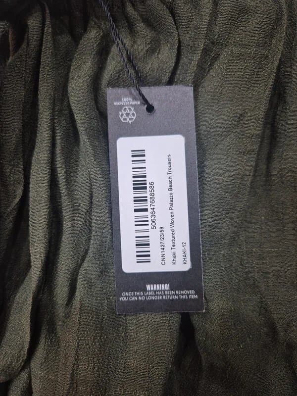 PLT PLT khaki palazzo beach trousers