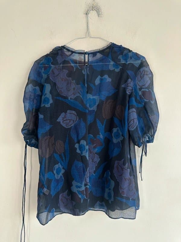 Ted Baker Ted Baker blouse navy blue floral £60 new bnwt chiffon vest size 1 UK 8