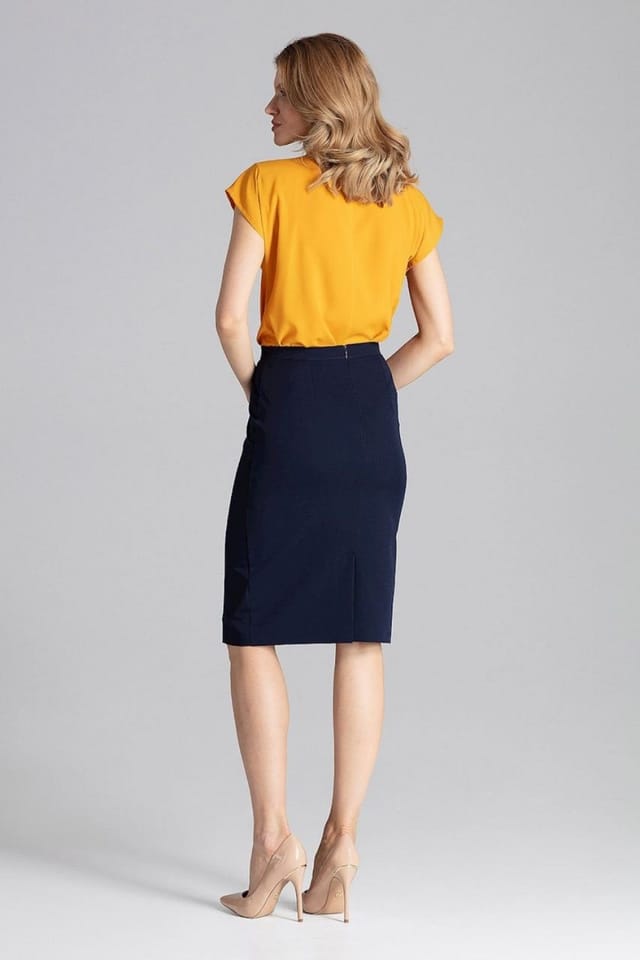 Love Lace Love Lace Women's Airy Envelope Neck Blouse with Dropped Sleeves Style 129813 in Yellow - 3