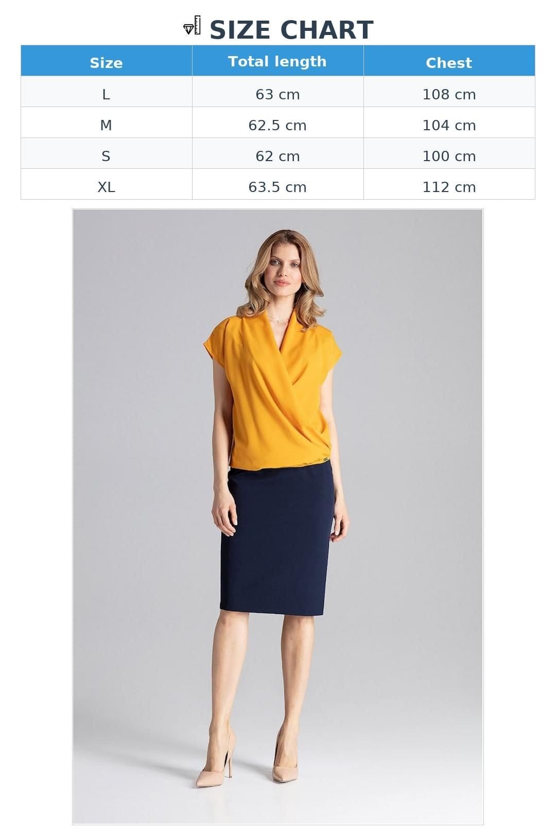 Love Lace Love Lace Women's Airy Envelope Neck Blouse with Dropped Sleeves Style 129813 in Yellow - 4