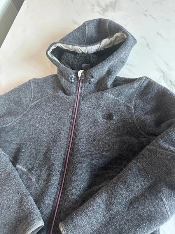 The North Face The North Face Zermatt Full Zip Fleece Hoodie - Grey Marl (Size Large)