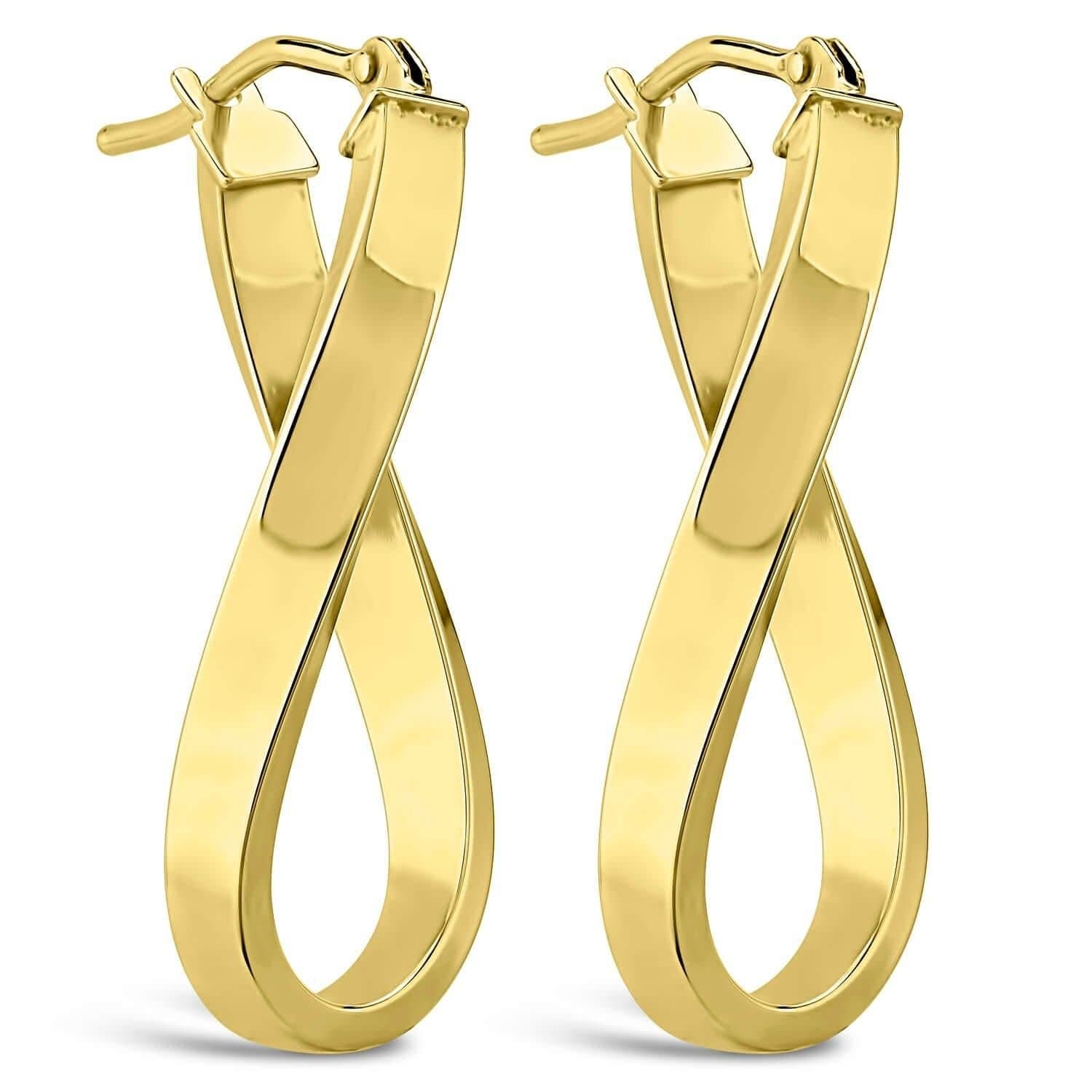 Fraser Hart Fraser Hart Women's 9ct Yellow Gold Figure of 8 Twist Hoop Earrings
