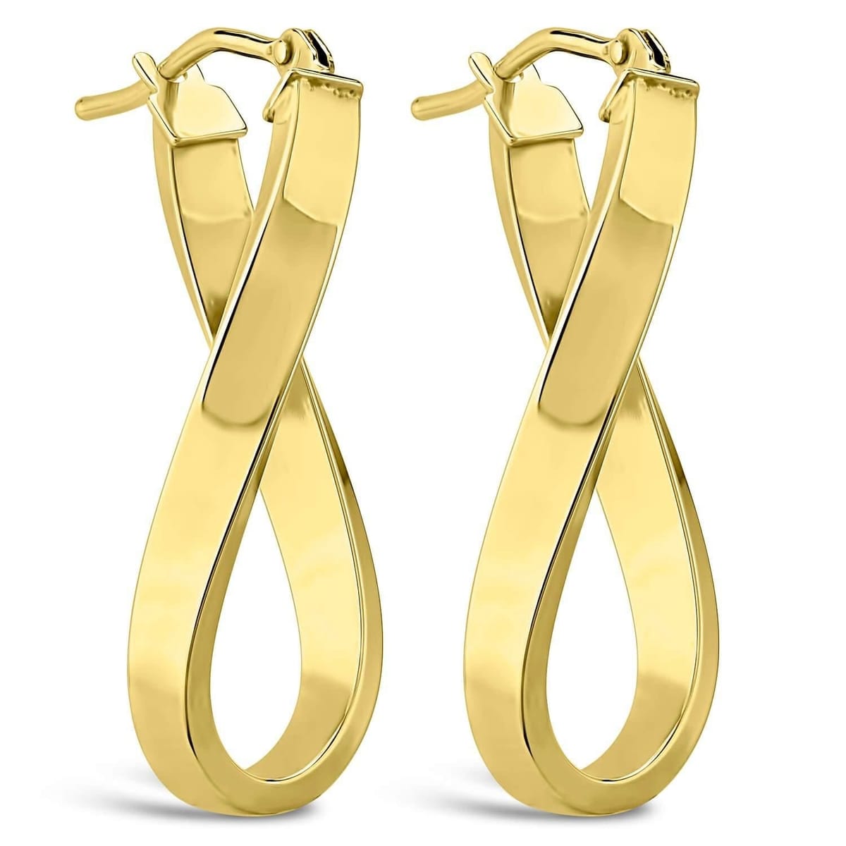 Fraser Hart Fraser Hart Women's 9ct Yellow Gold Figure of 8 Twist Hoop Earrings - 1