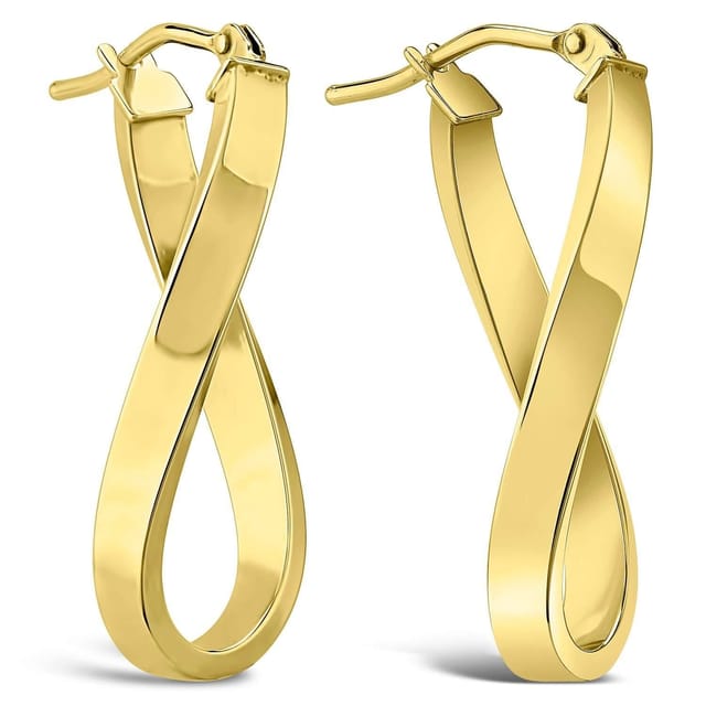 Fraser Hart Fraser Hart Women's 9ct Yellow Gold Figure of 8 Twist Hoop Earrings - 2