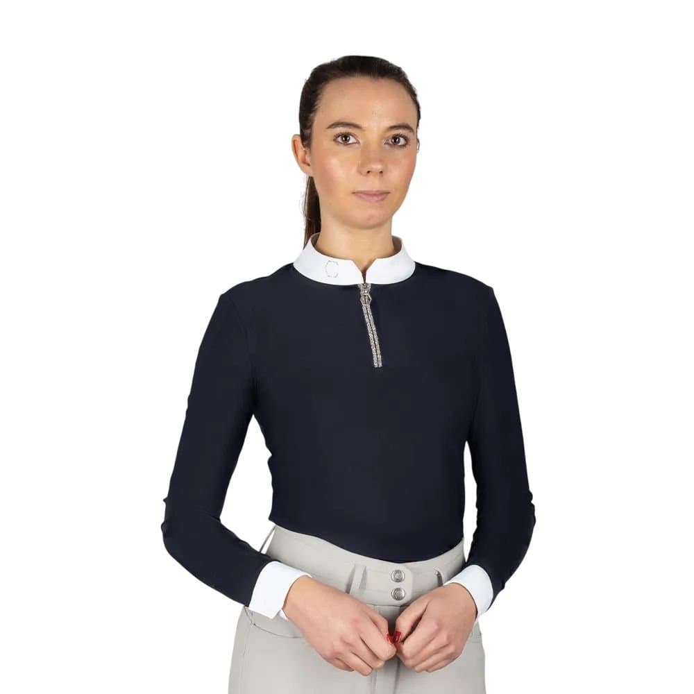 Coldstream Coldstream Women's Elrick Show Long-Sleeved Competition Shirt in Navy