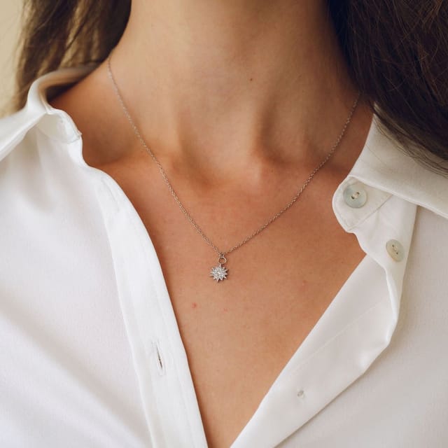 Gold Trip Gold Trip Women's Celestial Star Necklace in Silver - 2