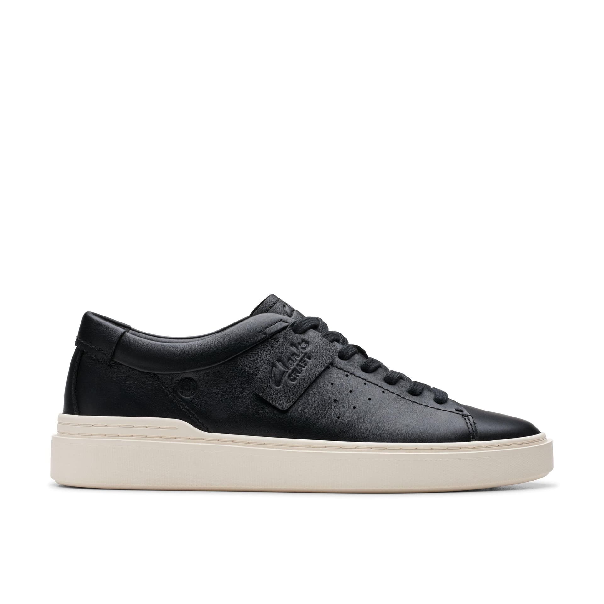 Clarks Clarks Men's Craft Swift Black Leather Trainers, Lace Up