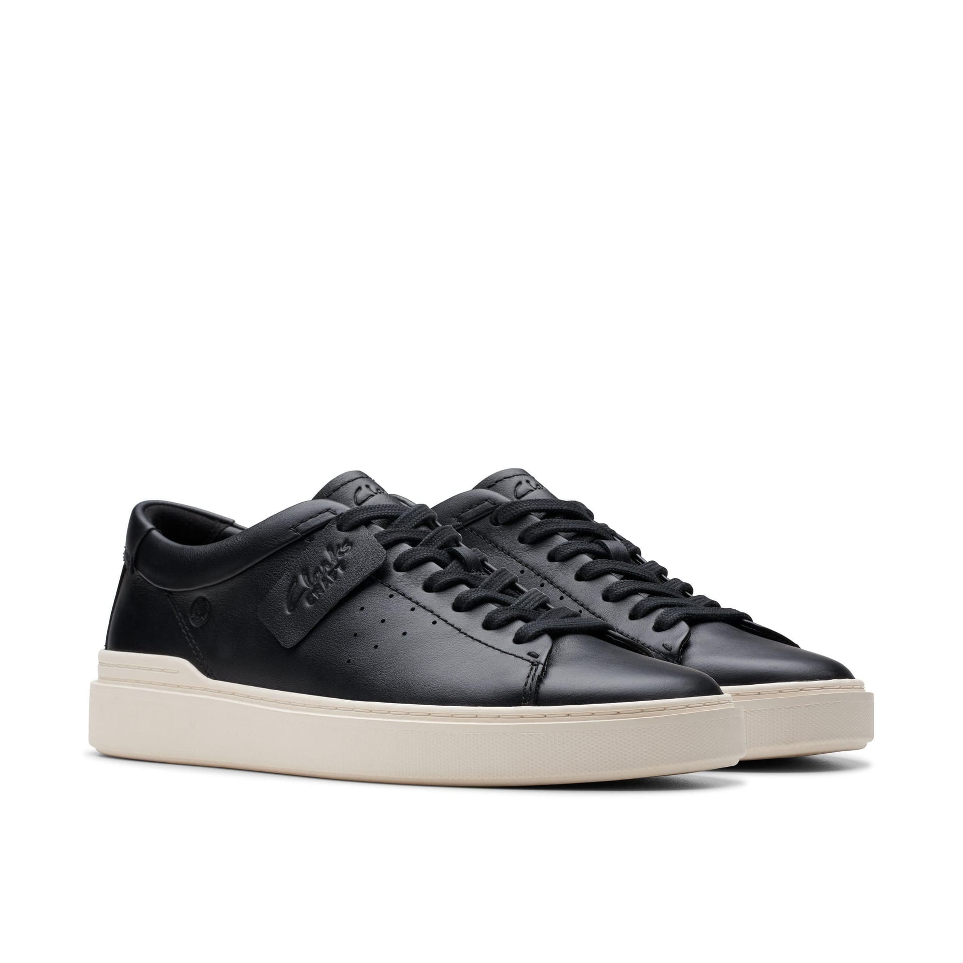 Clarks Clarks Men's Craft Swift Black Leather Trainers, Lace Up - 4
