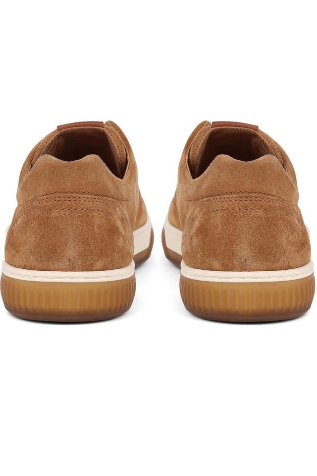 Jones Bootmaker Jones Bootmaker Men's Seaford Suede Trainers in Tan - 3
