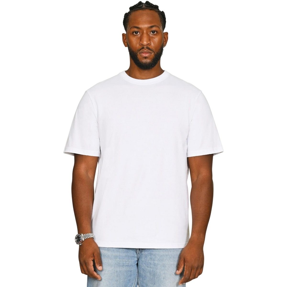 Casual Classics Casual Classics Men's Combed Ringspun Cotton T-Shirt in White - 3