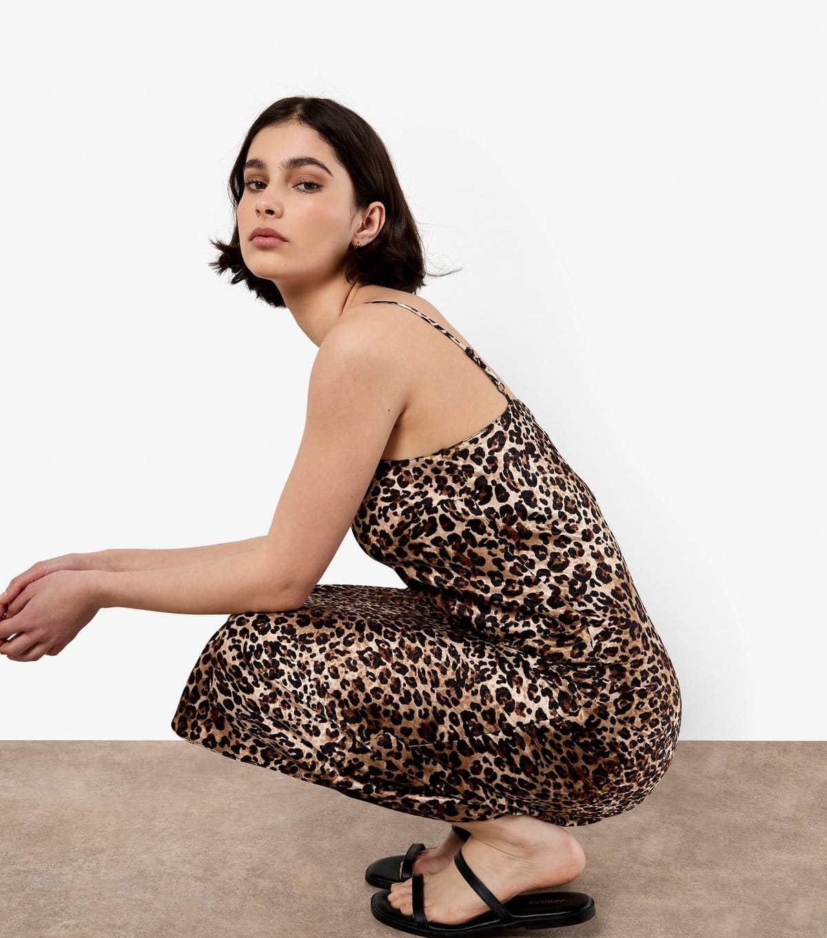 Apricot Women's Brown Leopard Print Textured Slip Dress Apricot New Look - 4