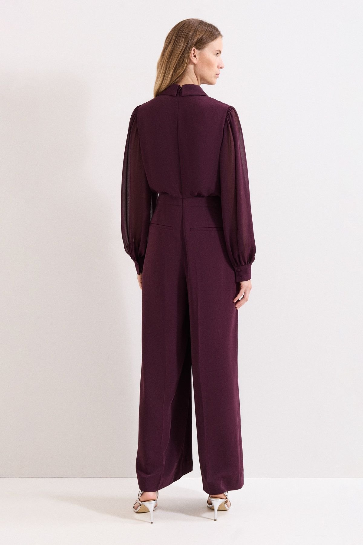 Phase Eight Phase Eight Women's Emily Diamonte Button Jumpsuit in Wine - 4