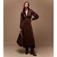 New Look Women's Dark Brown Polka Dot Tea Midi Dress New Look - 3