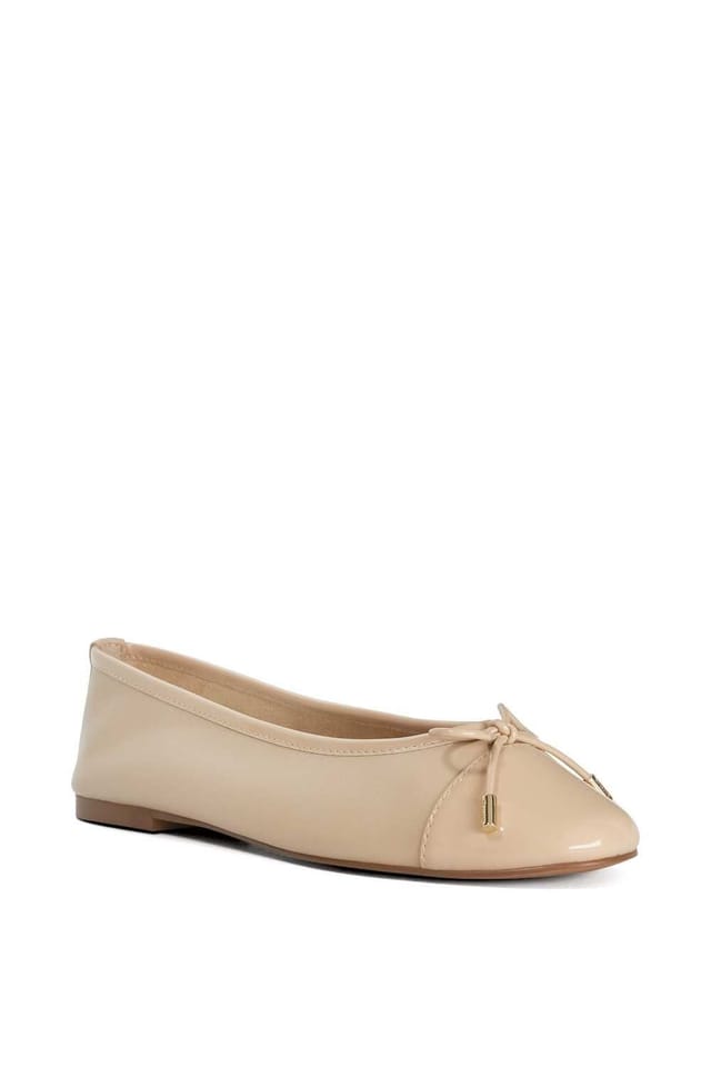 Dune London Dune London Women's 'Haliah' Leather Ballet Pumps in Beige - 2