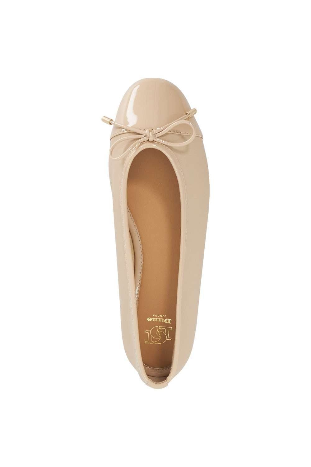 Dune London Dune London Women's 'Haliah' Leather Ballet Pumps in Beige - 4
