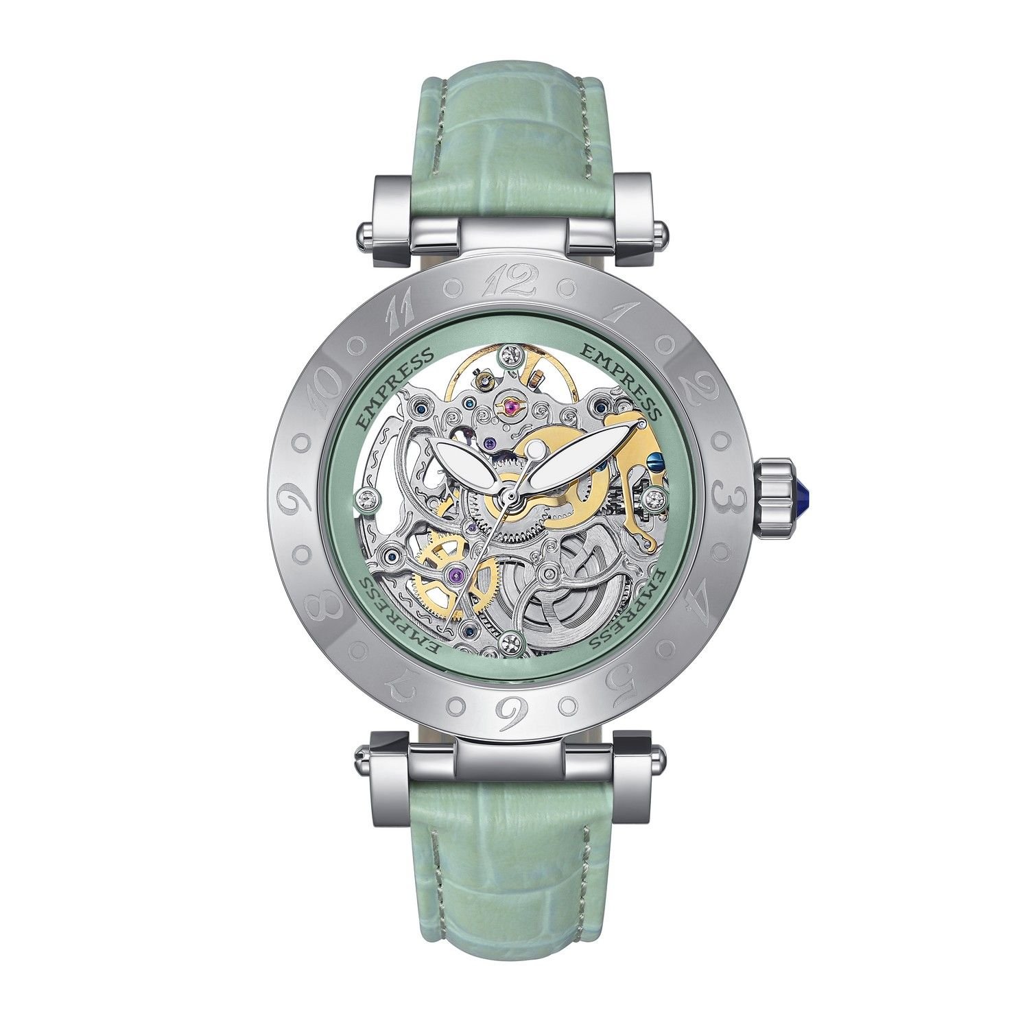 Empress Empress Women's Theodora Automatic Leather-Band Watch in Mint - 1