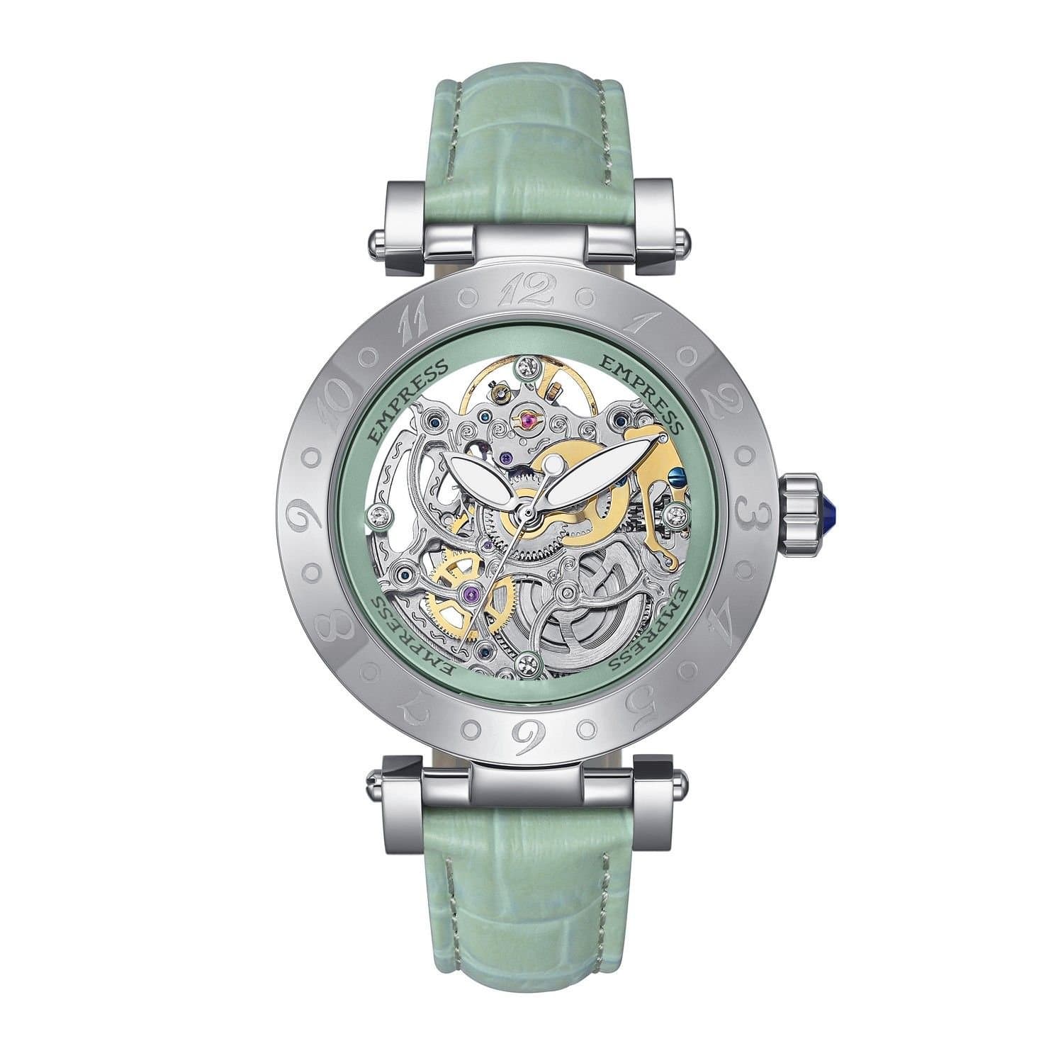 Empress Empress Women's Theodora Automatic Leather-Band Watch in Mint