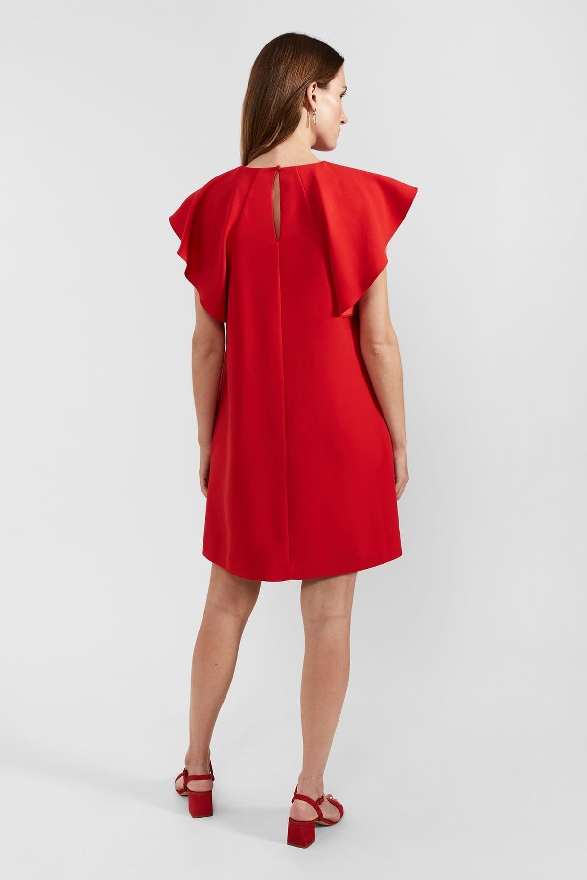 Hobbs London Hobbs London Women's Rosario Pleat Detail Tunic Dress in Scarlet - 4