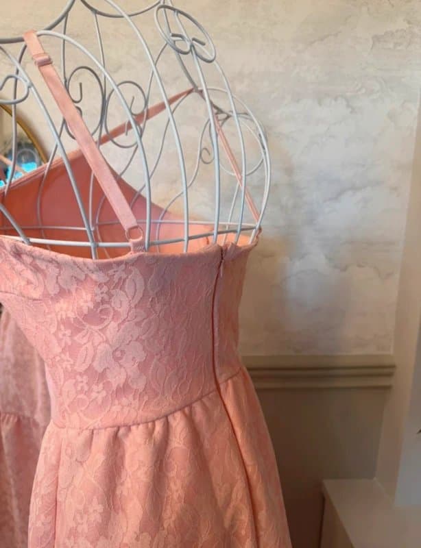 ASOS ASOS Pink Lace Midi Dress UK 4 BNWT Strappy Fit & Flare Wedding Guest Party Occasion