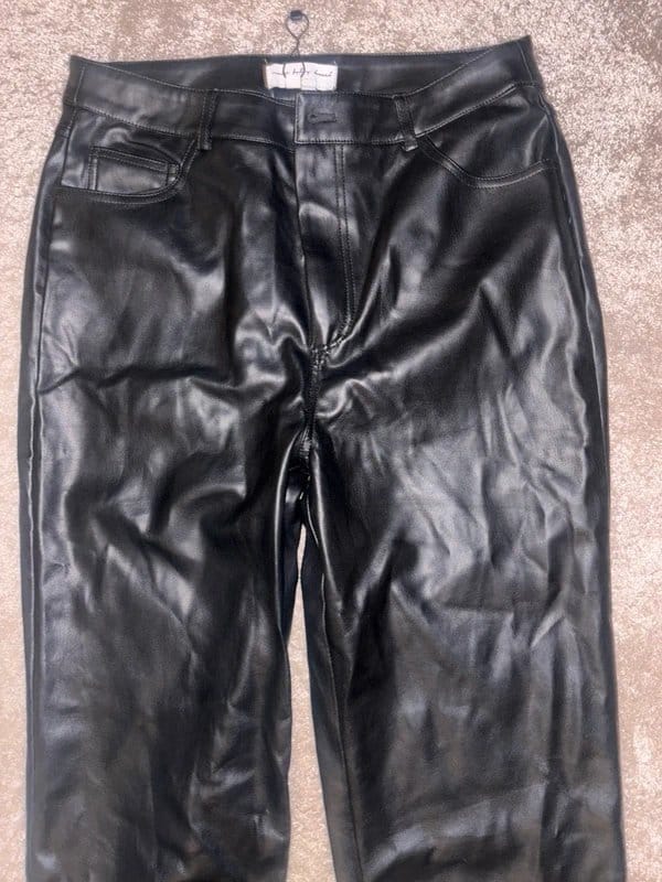 Never Fully Dressed Black Leather Trouser Size 12