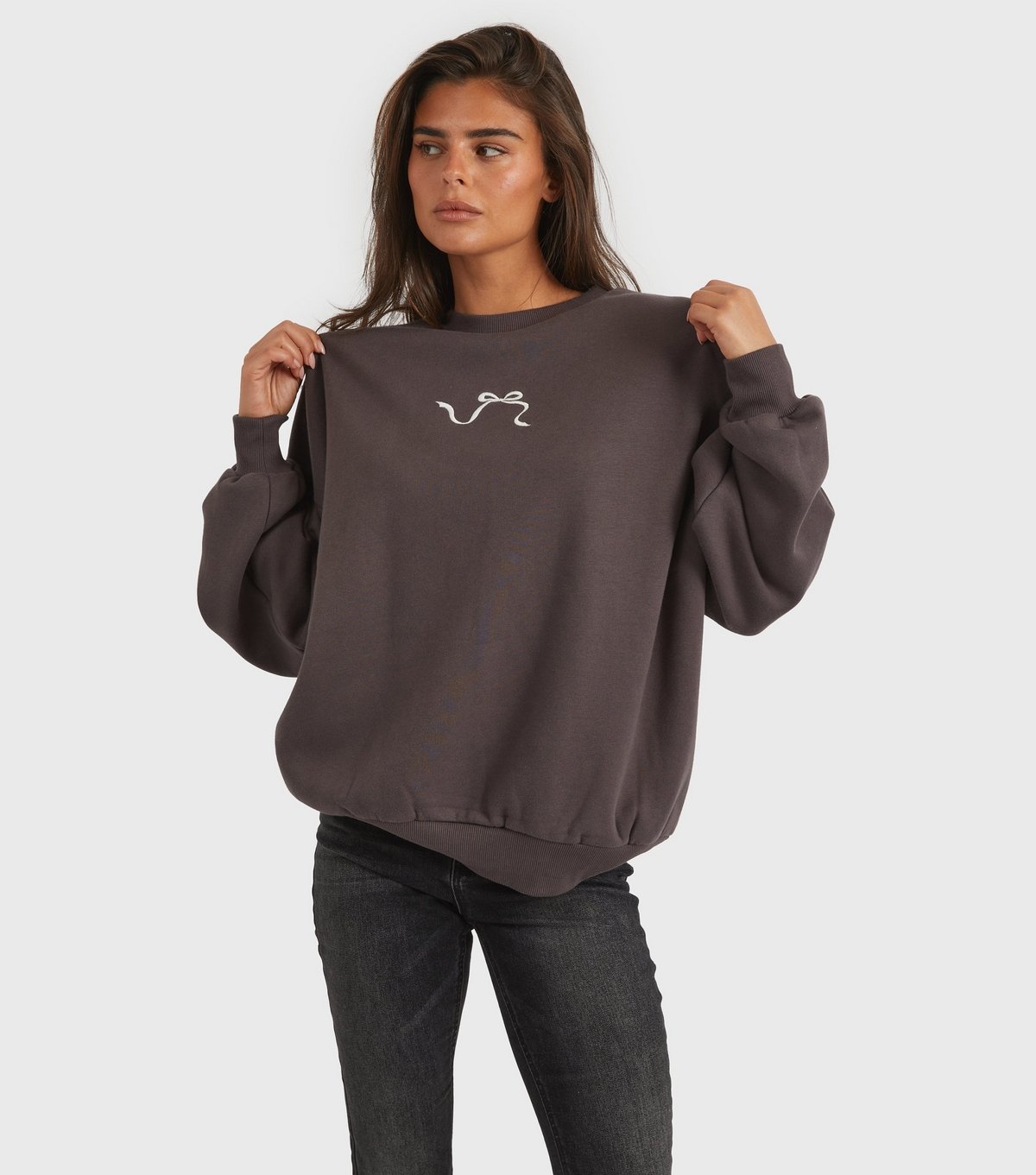 Skinnydip Women's Grey Self Love Club Printed Sweatshirt Skinnydip New Look - 2