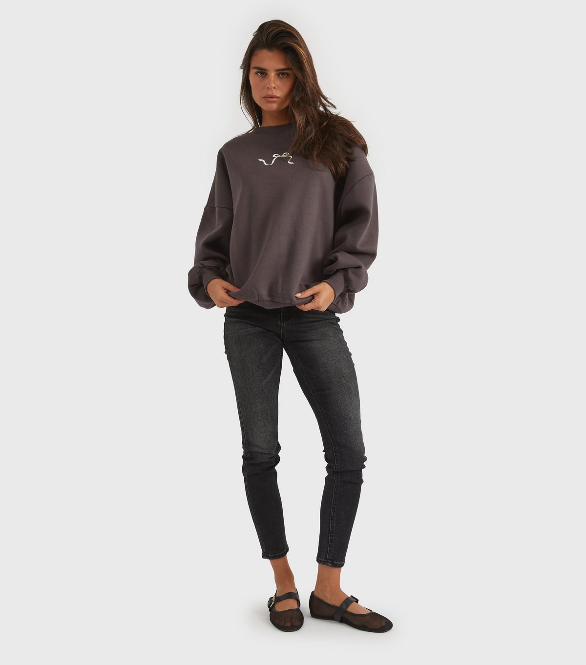 Skinnydip Women's Grey Self Love Club Printed Sweatshirt Skinnydip New Look - 3