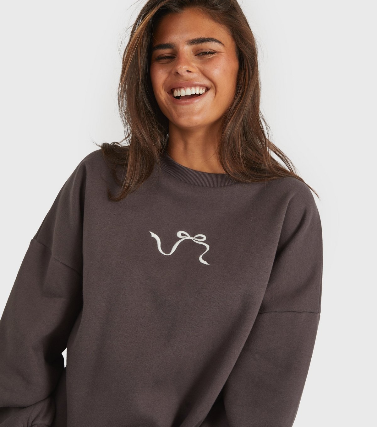 Skinnydip Women's Grey Self Love Club Printed Sweatshirt Skinnydip New Look - 4