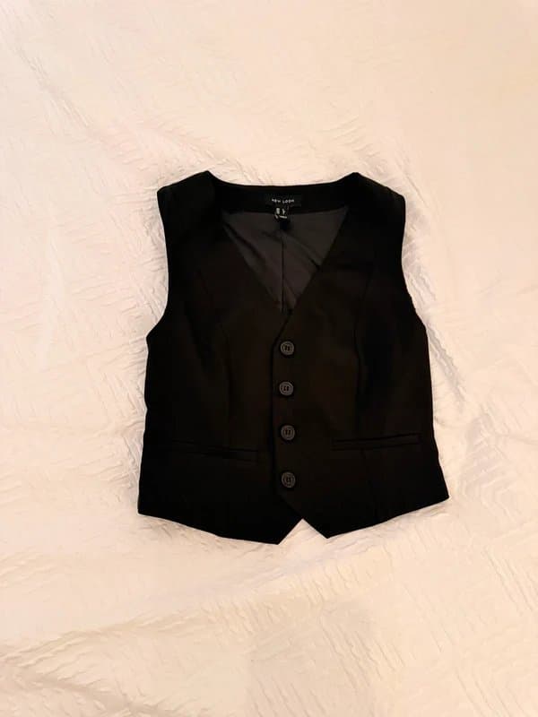 New Look Black waistcoat
