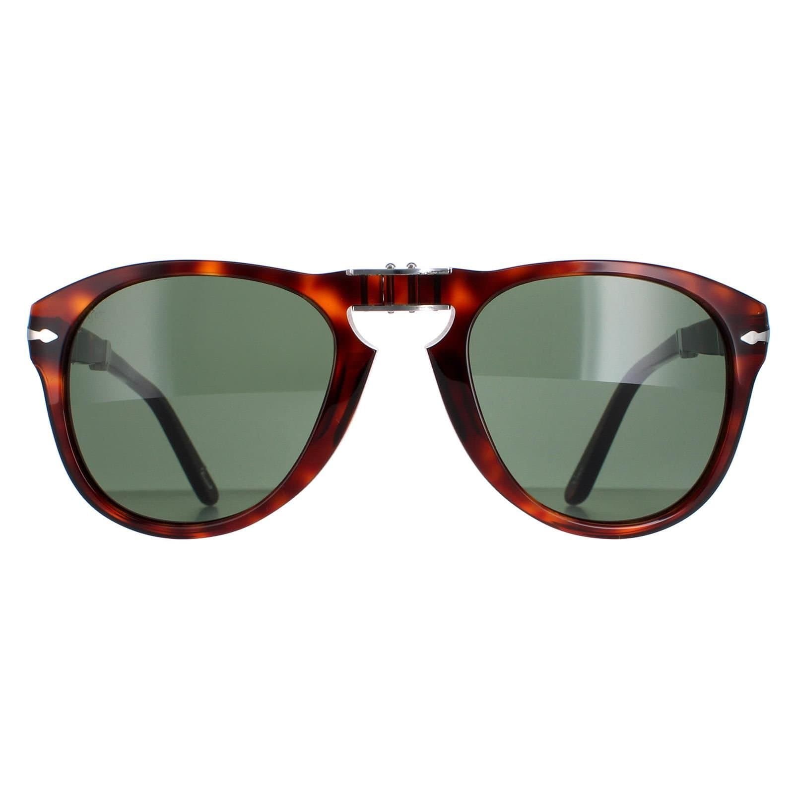 Persol Persol Men's Aviator Havana Green Sunglasses in Brown