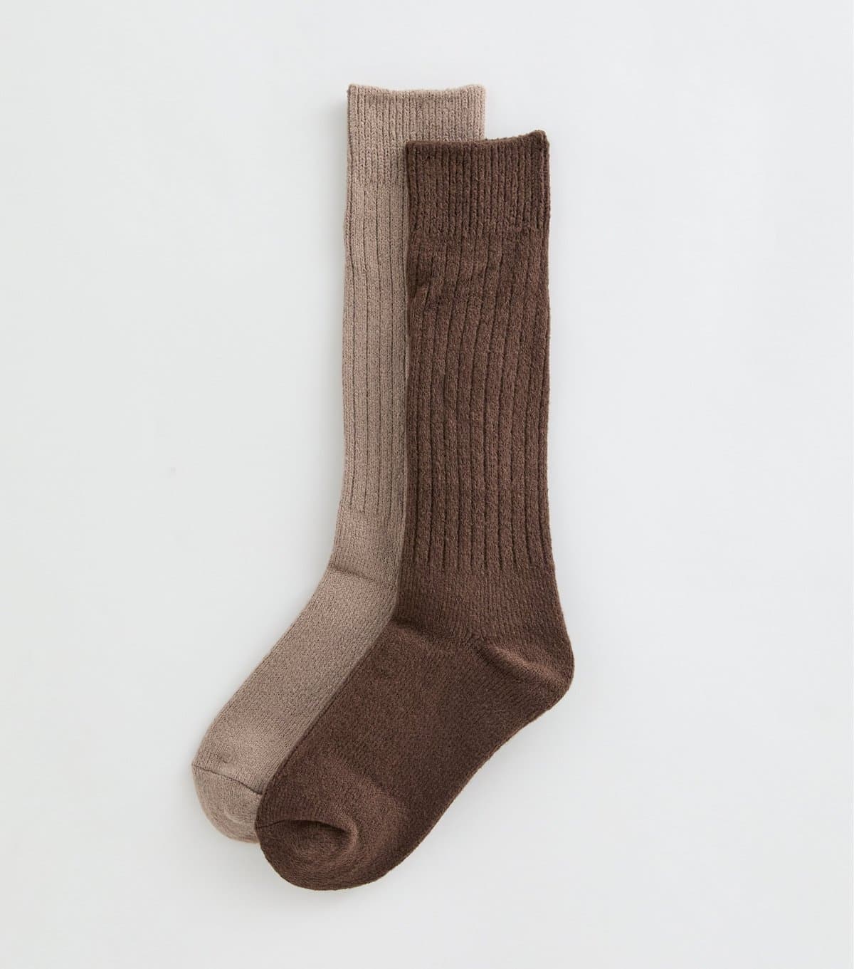New Look Pack of 2 Mink Slouch Rib Ankle Socks New Look